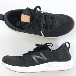 black memory foam sneakers